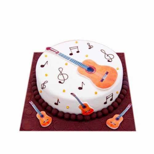 Gitar Müzik Temalı Pasta