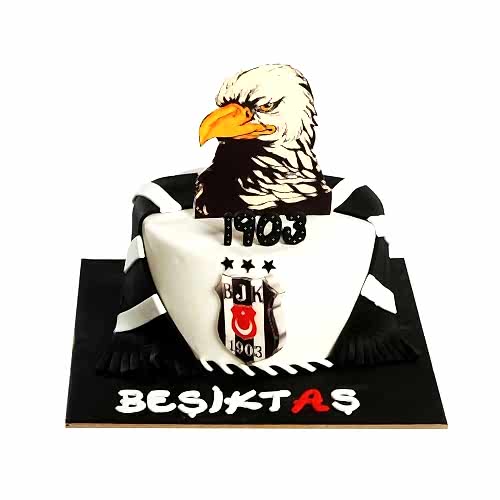 Kara Kartal Temalı Taraftar Beşiktaş Pasta