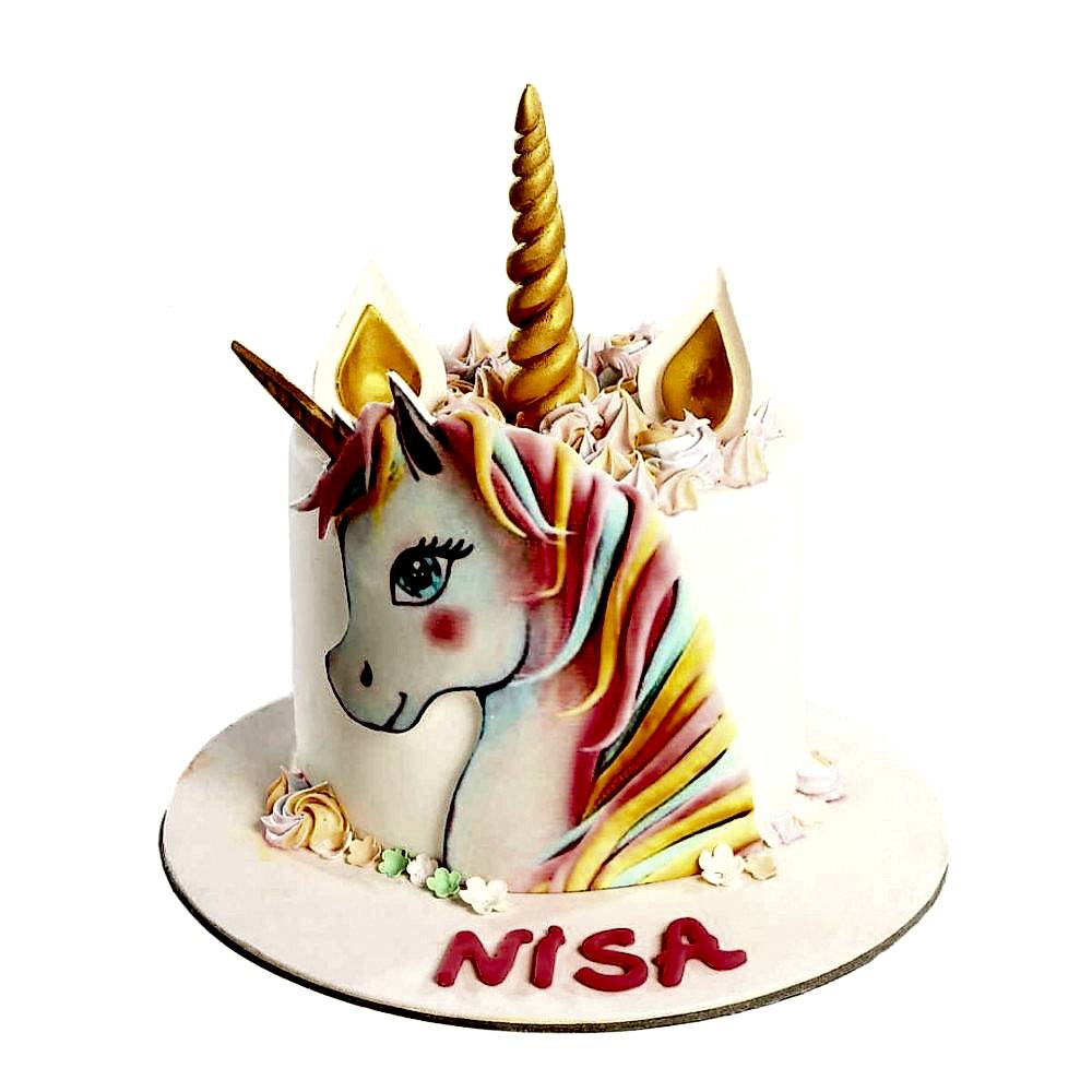 Unicorn Temalı Pasta